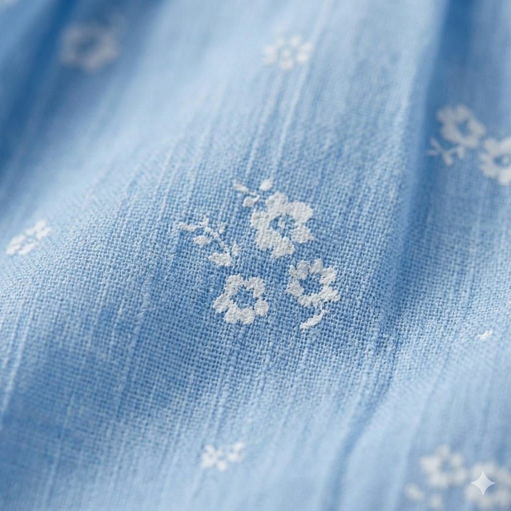 Mama Hug Baby Girls Floral Sleeveless Cotton Dress | Soft Summer Party Blue Frock for 1-2 Years