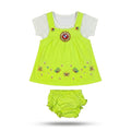 Baby Girl Butterfly Dungaree Dress Set with Bloomer | Soft Cotton Toddler Outfit (1-2 Years)