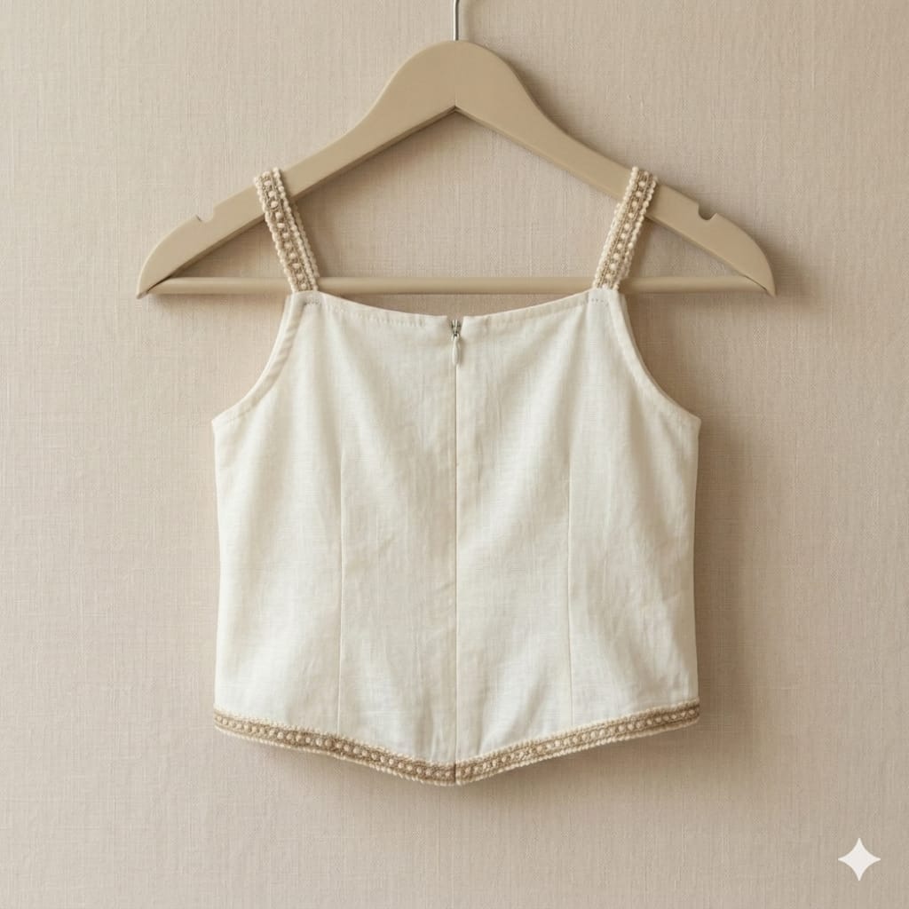 Girls Boho Cotton Co-Ord Set with Crochet Detail | Premium Summer Outfit (2-7 Years)