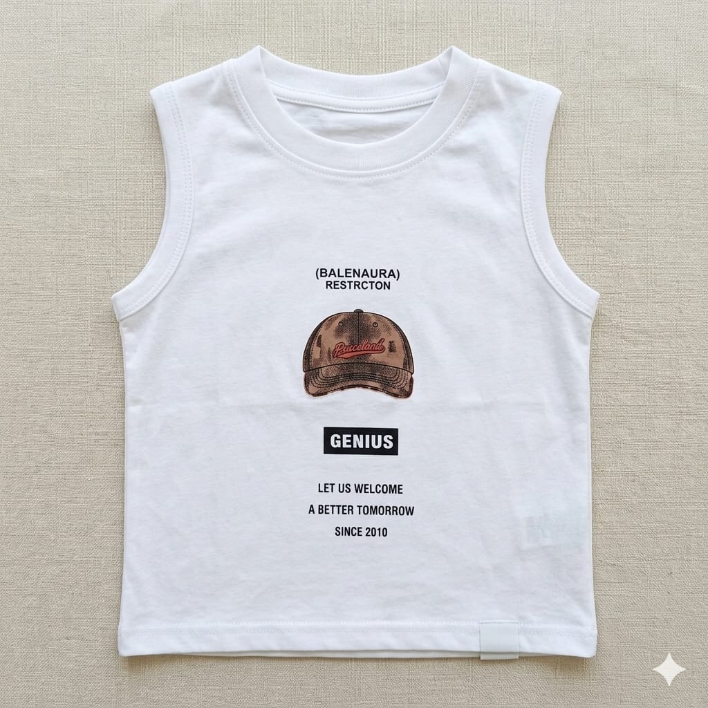 Mama Hug Boys 3 Piece Summer Clothing Set | Printed Shirt, Sleeveless T-Shirt & Denim Shorts for Kids