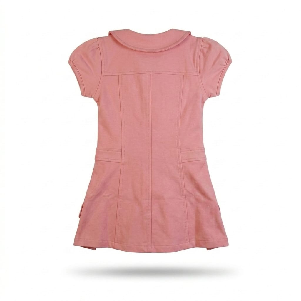 Mama Hug Girls Stylish Shirt Dress Set with Leggings | Soft Cotton Summer Outfit | Cute Belt & Heart Patch | 5–6 Years