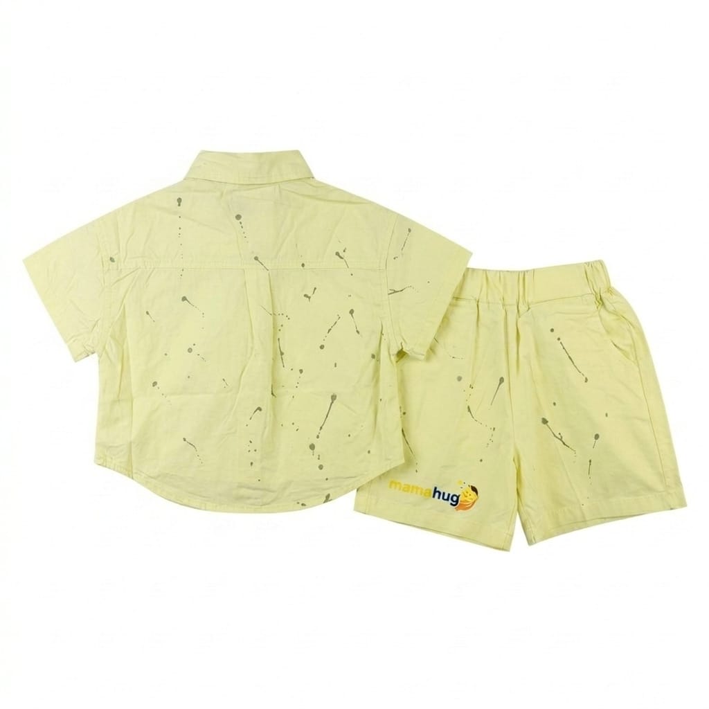 Mama Hug Boys Premium Summer Co-ord Set | Kids Printed Shirt & Shorts Set | Soft Cotton Casual Outfit (1–6 Years)