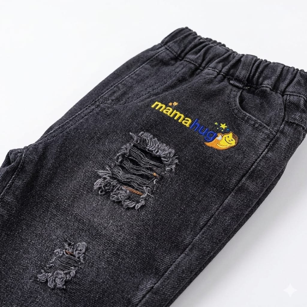 Mama Hug Urban Stretch Distressed Denim Jeans for Kids