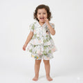 Mama Hug Girls Floral Layered Co-Ord Set | Premium Summer Printed Top & Shorts Set for Girls (3-6 Years)
