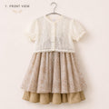 Mama Hug Girls Premium Lace Layered Party Dress | Elegant Princess Occasion Dress for Girls (4–9 Years)