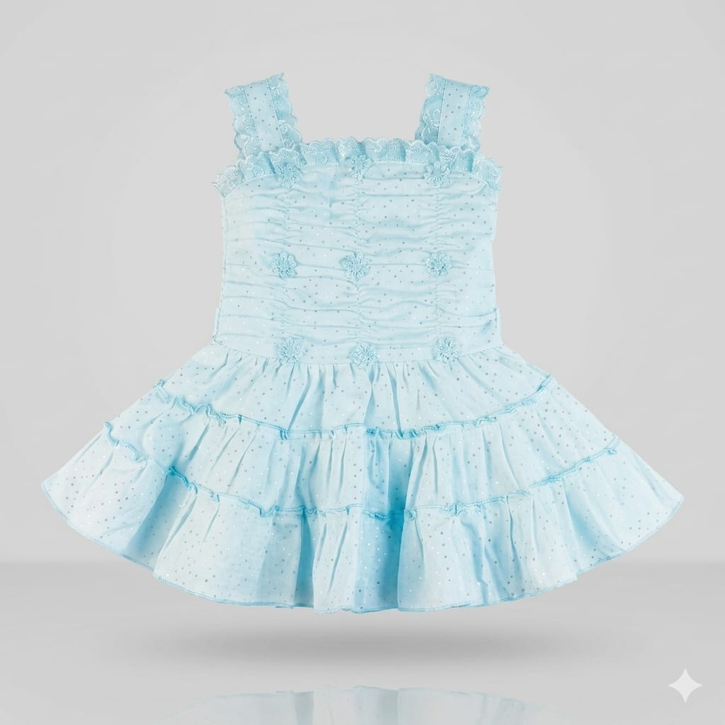Toddler Girl Fancy Birthday Dress with Frills (2-4 Years)