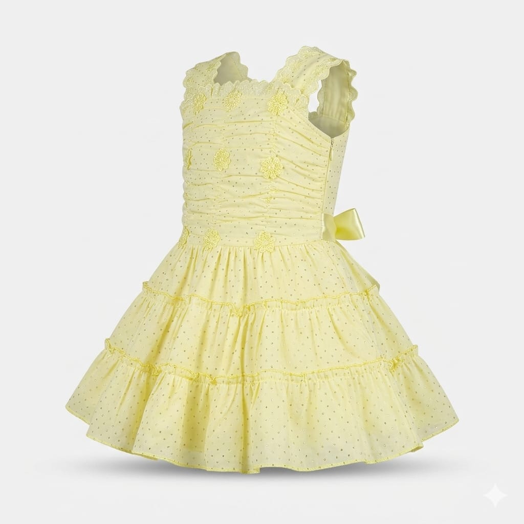 Cute Baby Girl Princess Party Dress – Glitter Layered Frock